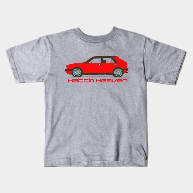 Hatch Heaven-Lancia Delta Integrale Turbo Kids T-Shirt by GalfiZsolt